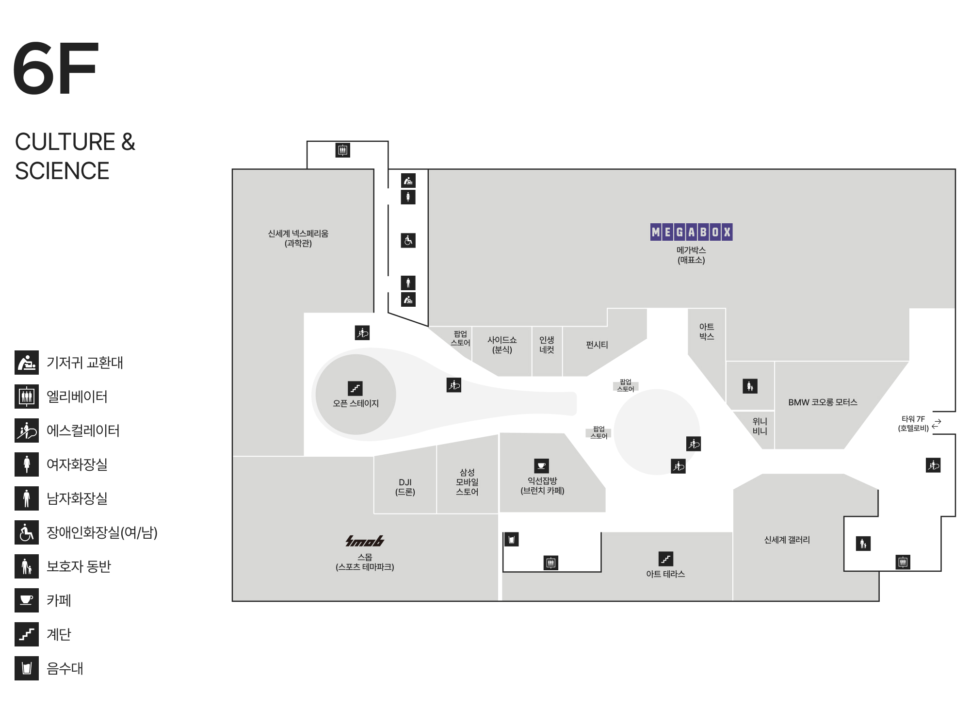 6F CULTURE & SCIENCE 안내도 