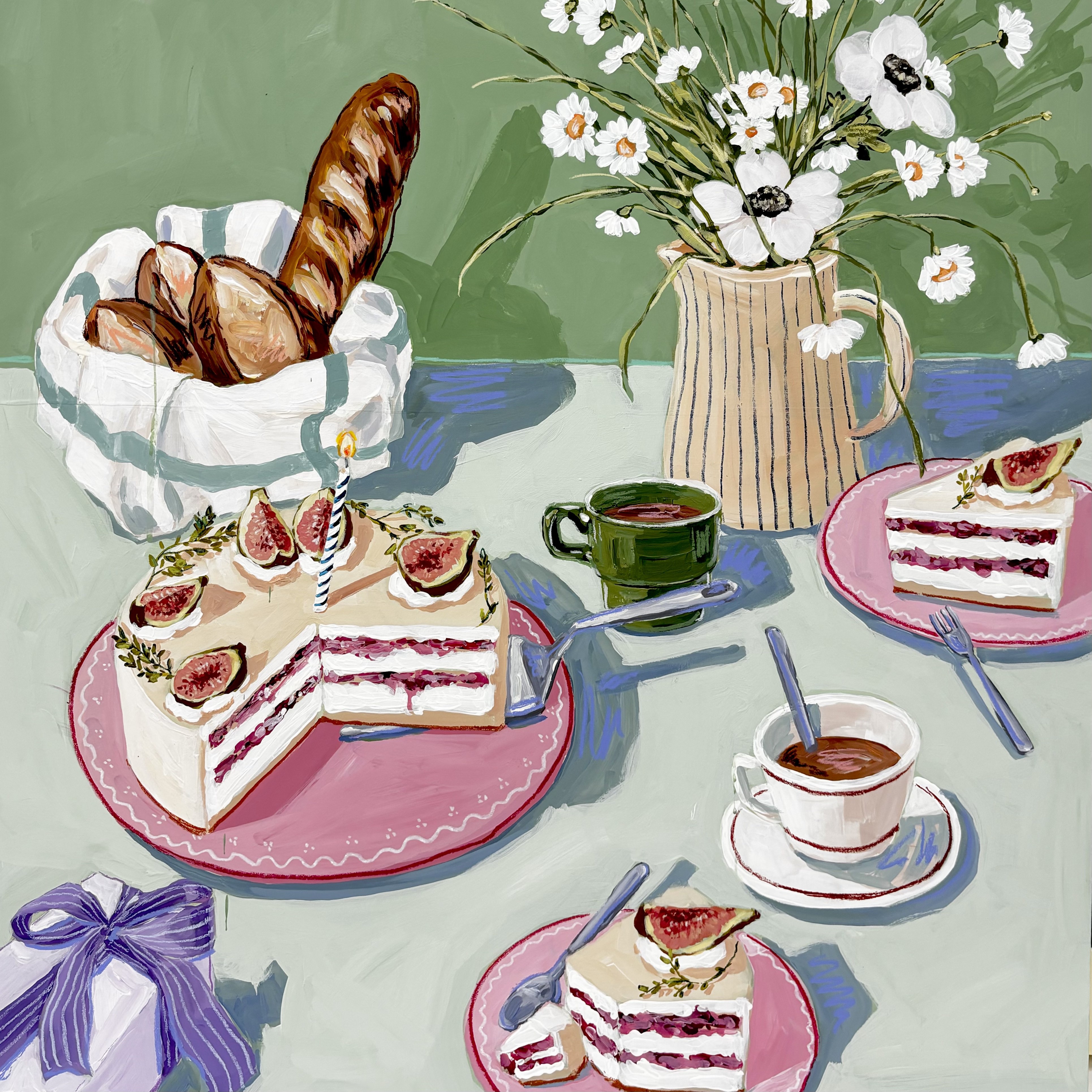 작품:오늘의 행복은 빵: 행복은 이렇게 커도 됩니다.