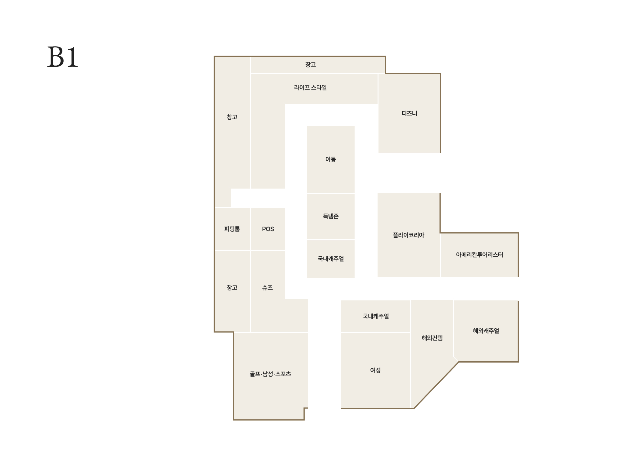신세계 팩토리 스토어 안내도